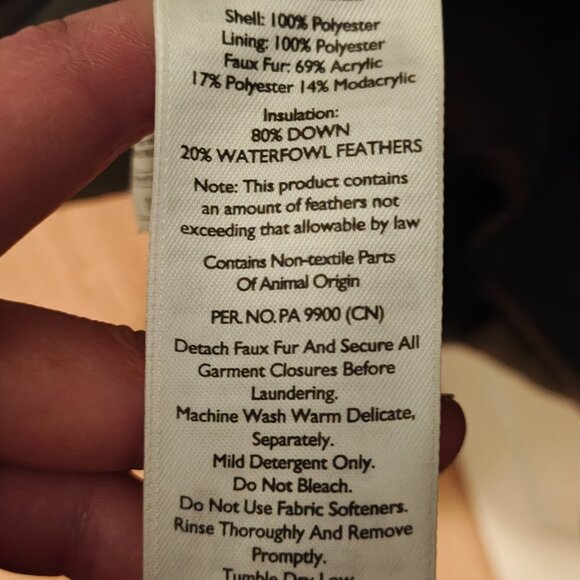 Long Eddie Bauer XS Featherdown Winter Jacket - Picture 7 of 12